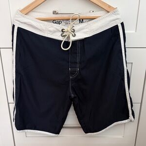 GAP Men's Medium Dark Blue and White Board Shorts